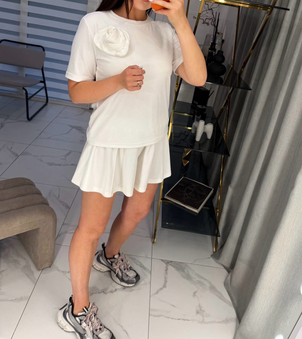 WHITE velour set