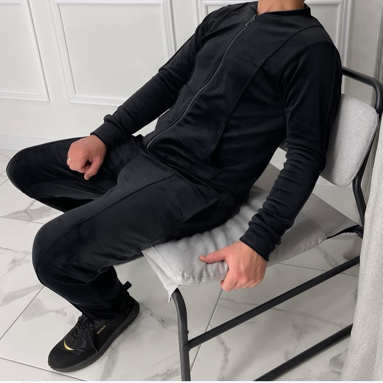 “Black velour set” for men