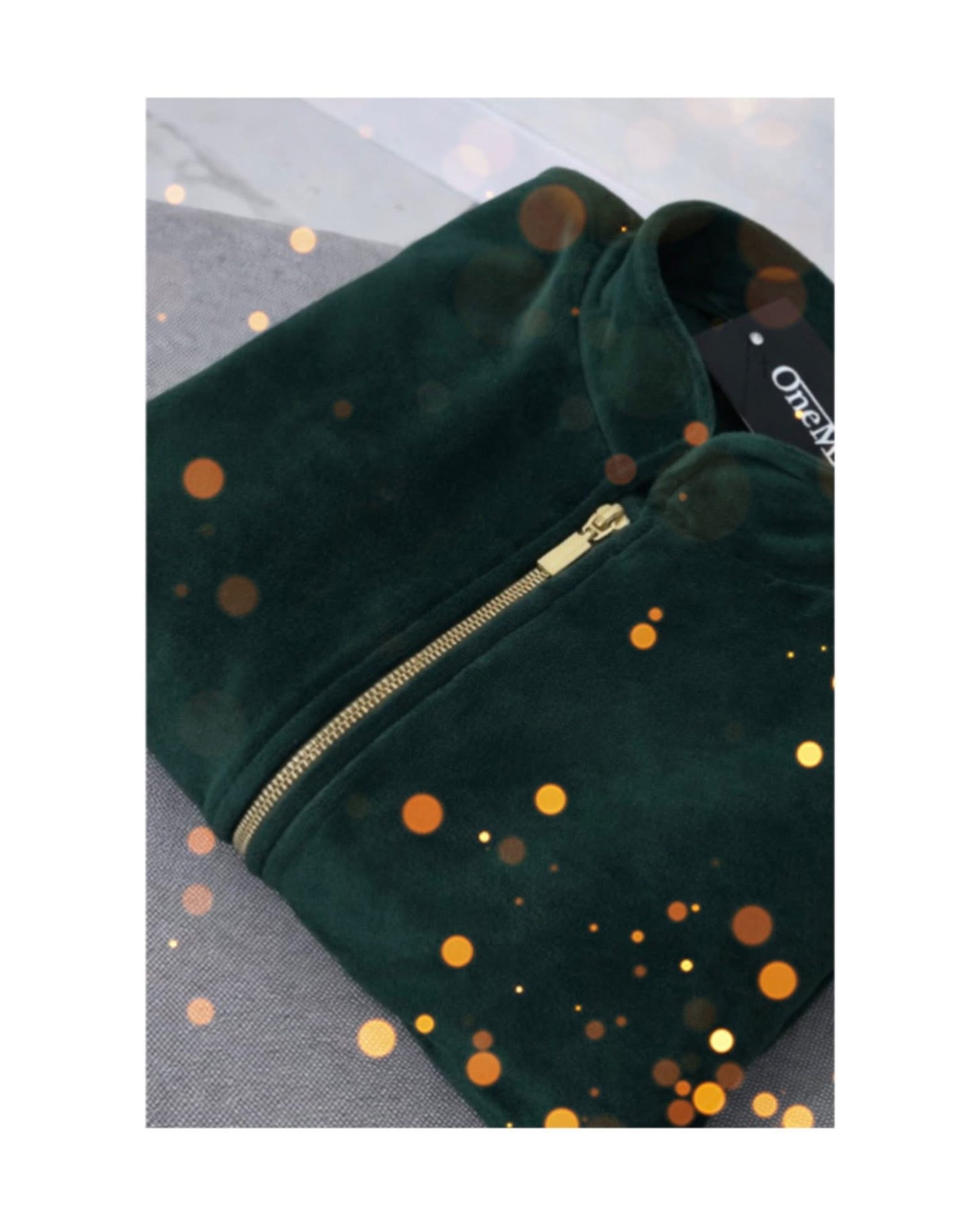 “Emerald green” velour set