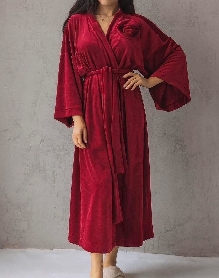 Veliūrinis chalatas