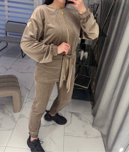“Light Sand” velour set