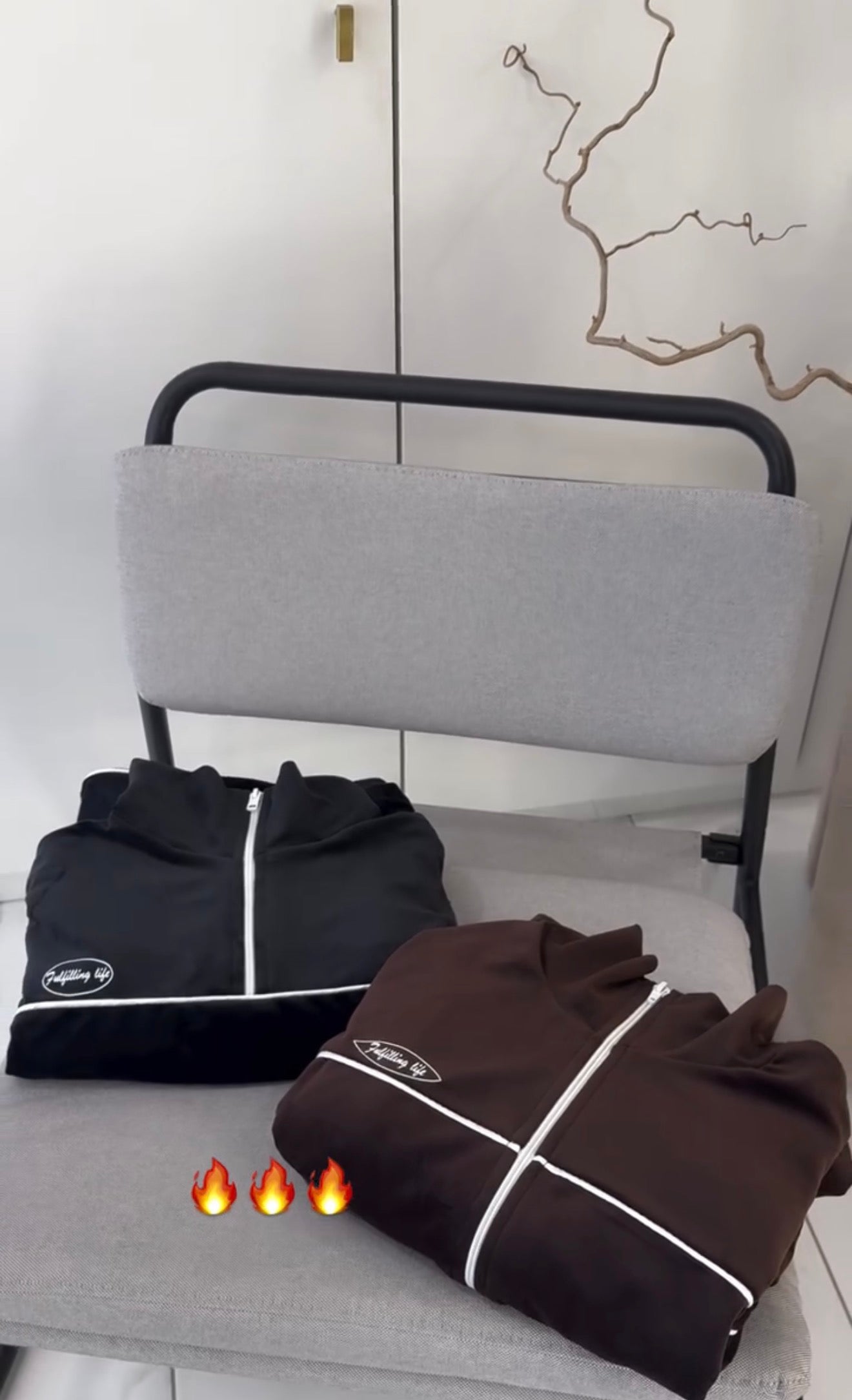 “Fulfilling Life” chocolate brown velour set