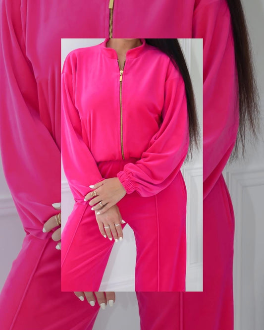 “Pink Glow” velour set