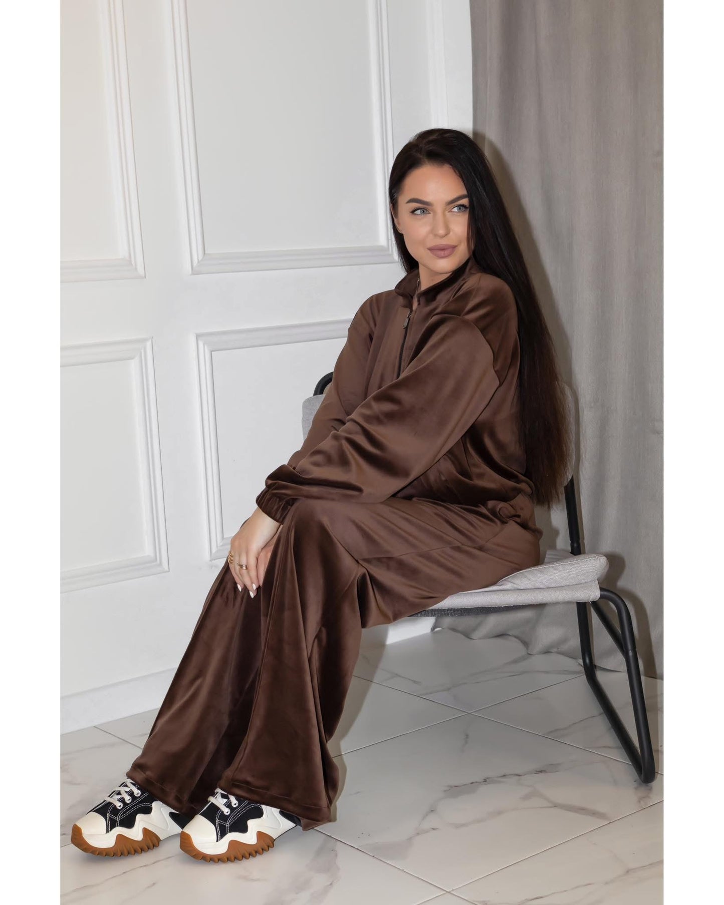 Chocolate brown velour set