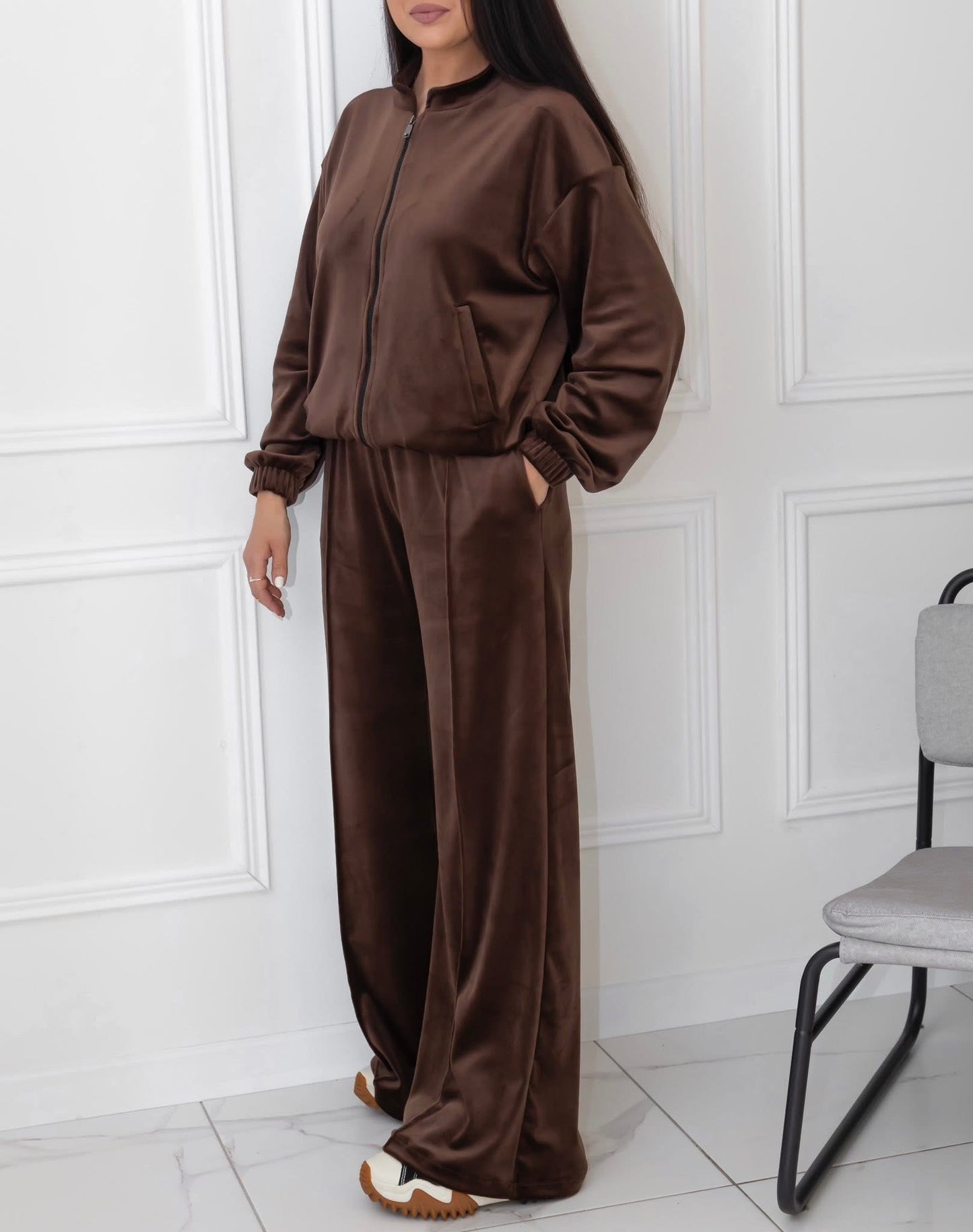 Chocolate brown velour set