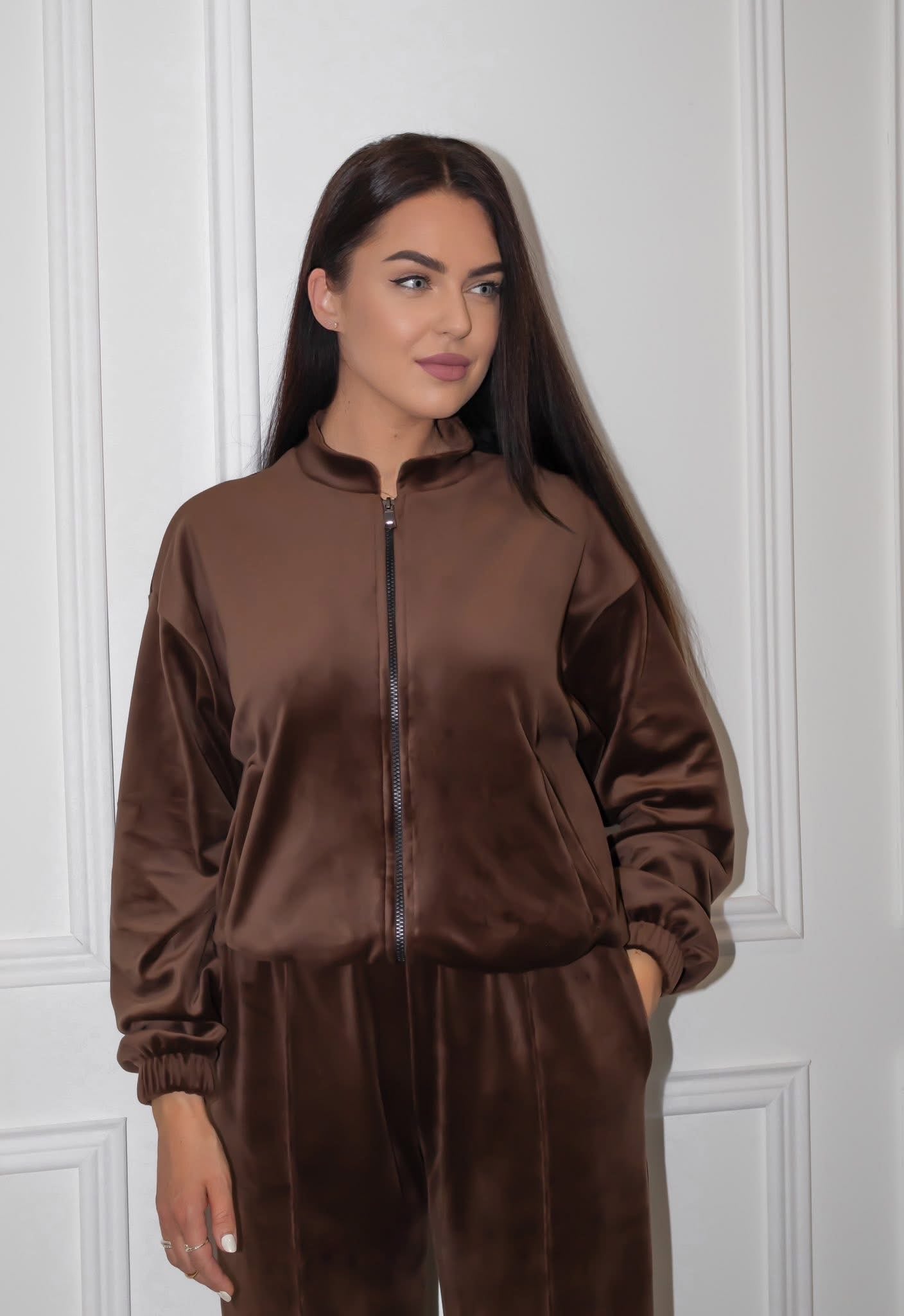 Chocolate brown velour set
