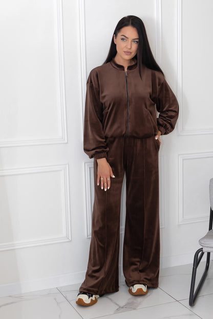 Chocolate brown velour set