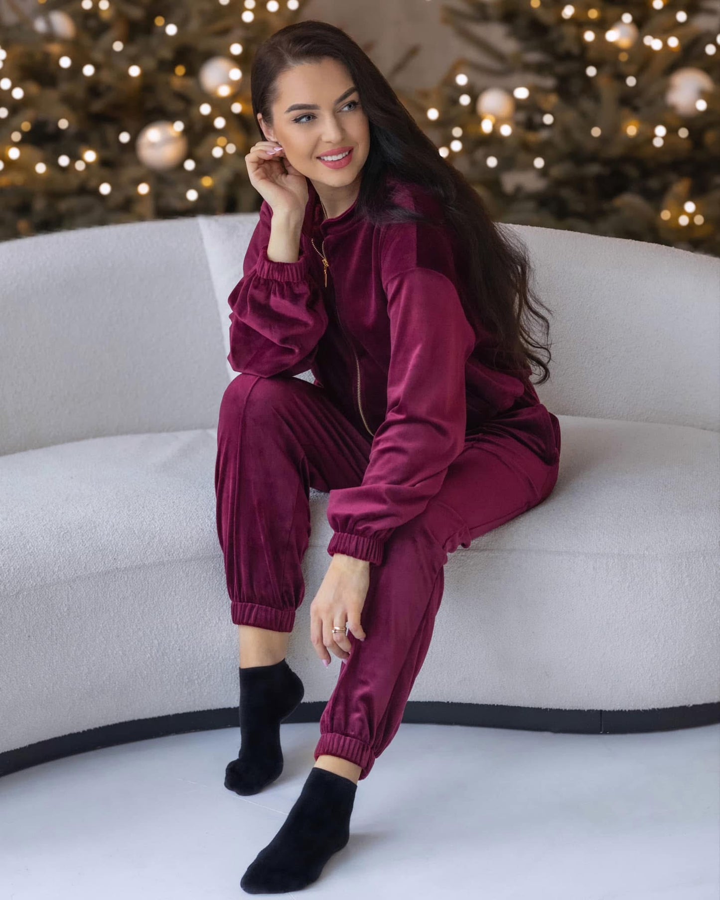 “Burgundy” velour set