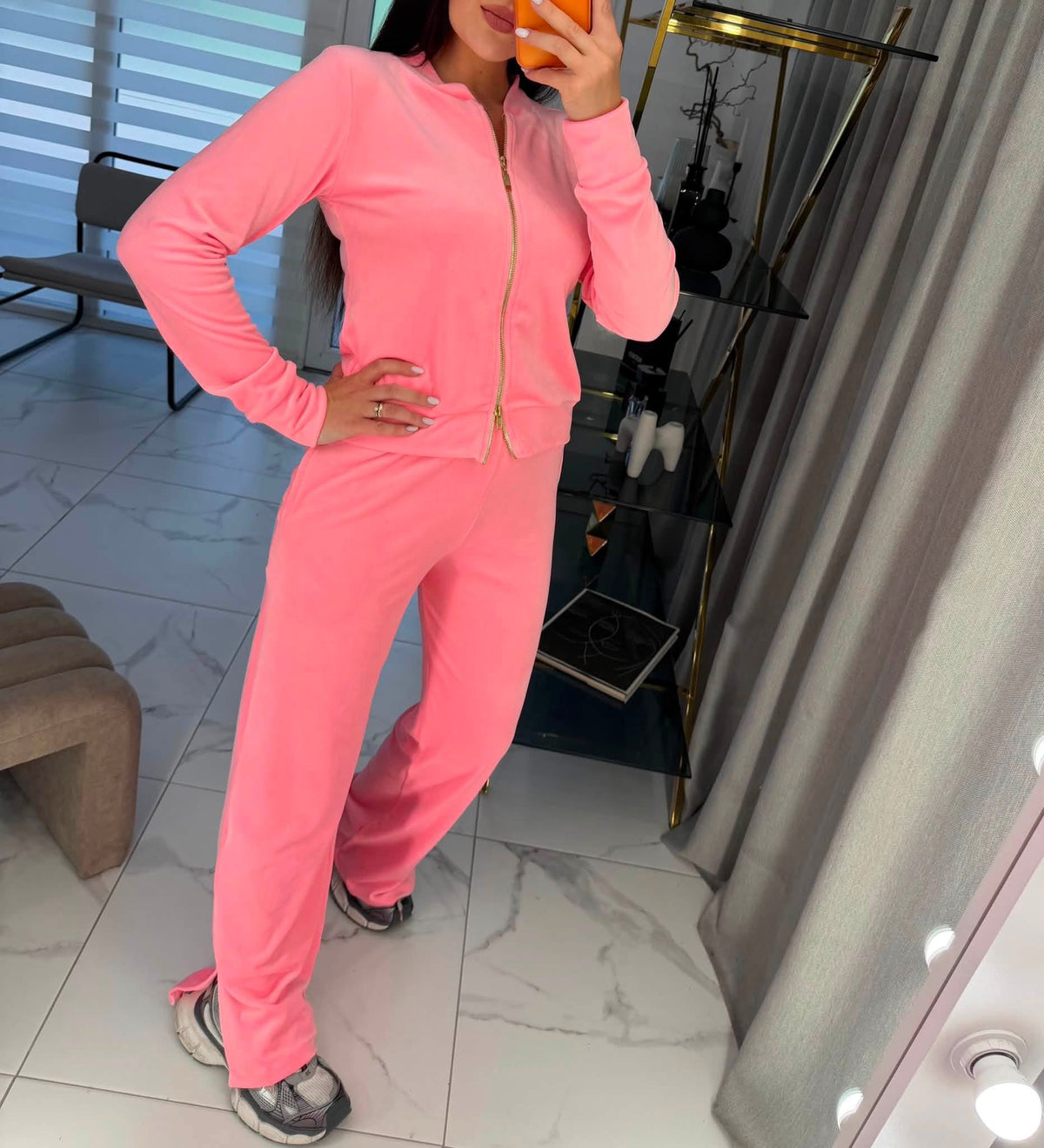 “Candy pink” velour set