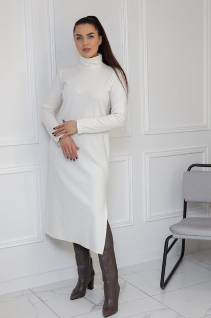 Rib knit dress “Millky”