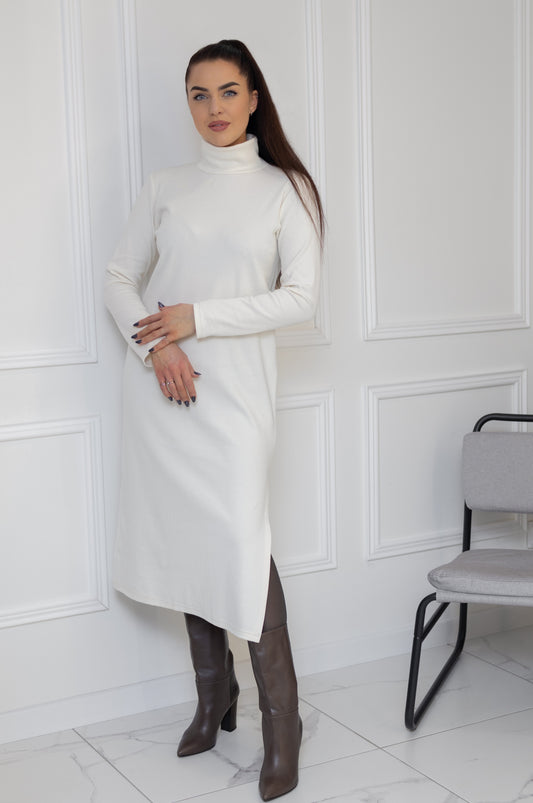 Rib knit dress “Millky”
