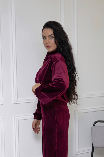 “Burgundy” velour set