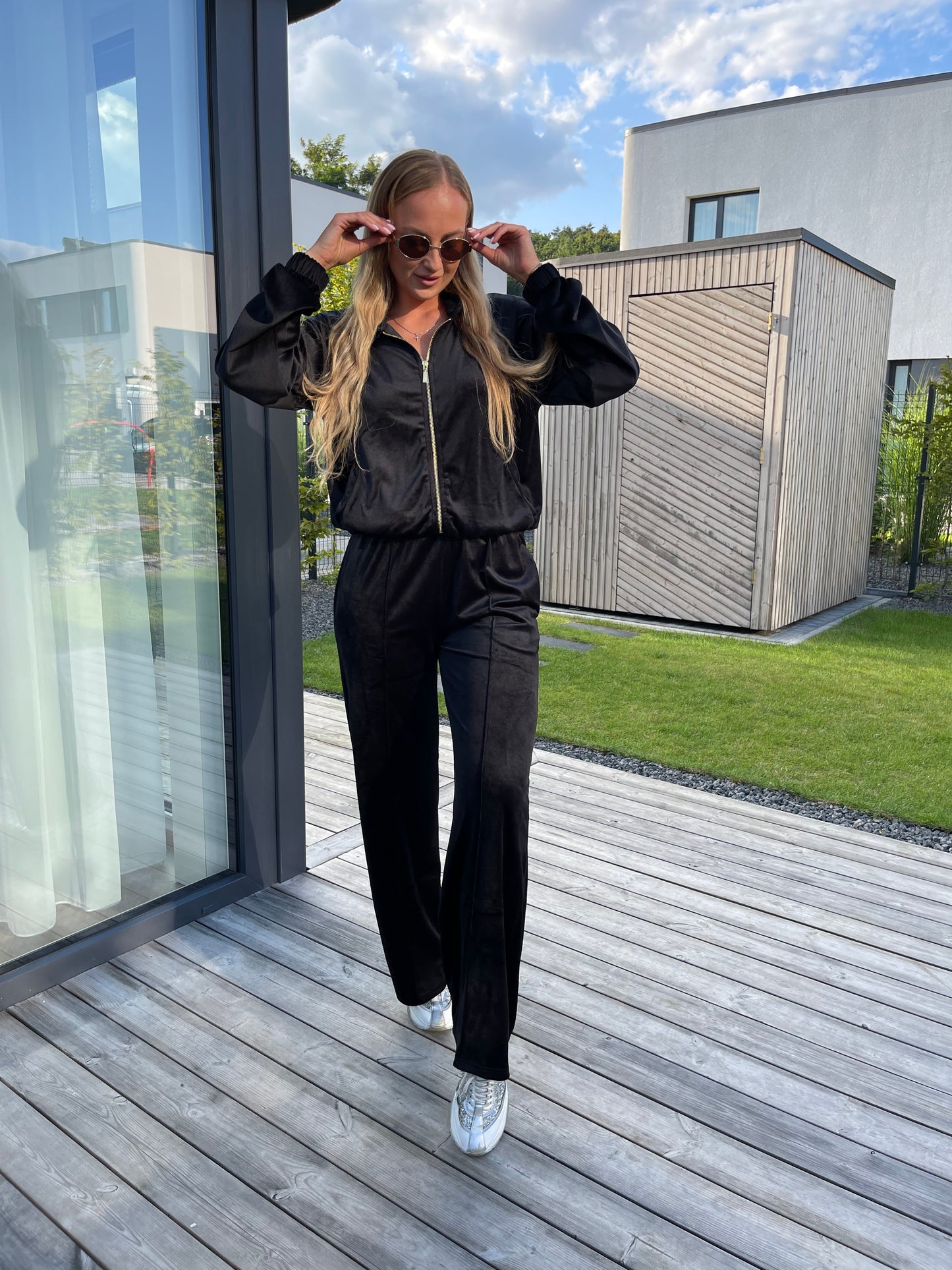 “Black” velour set