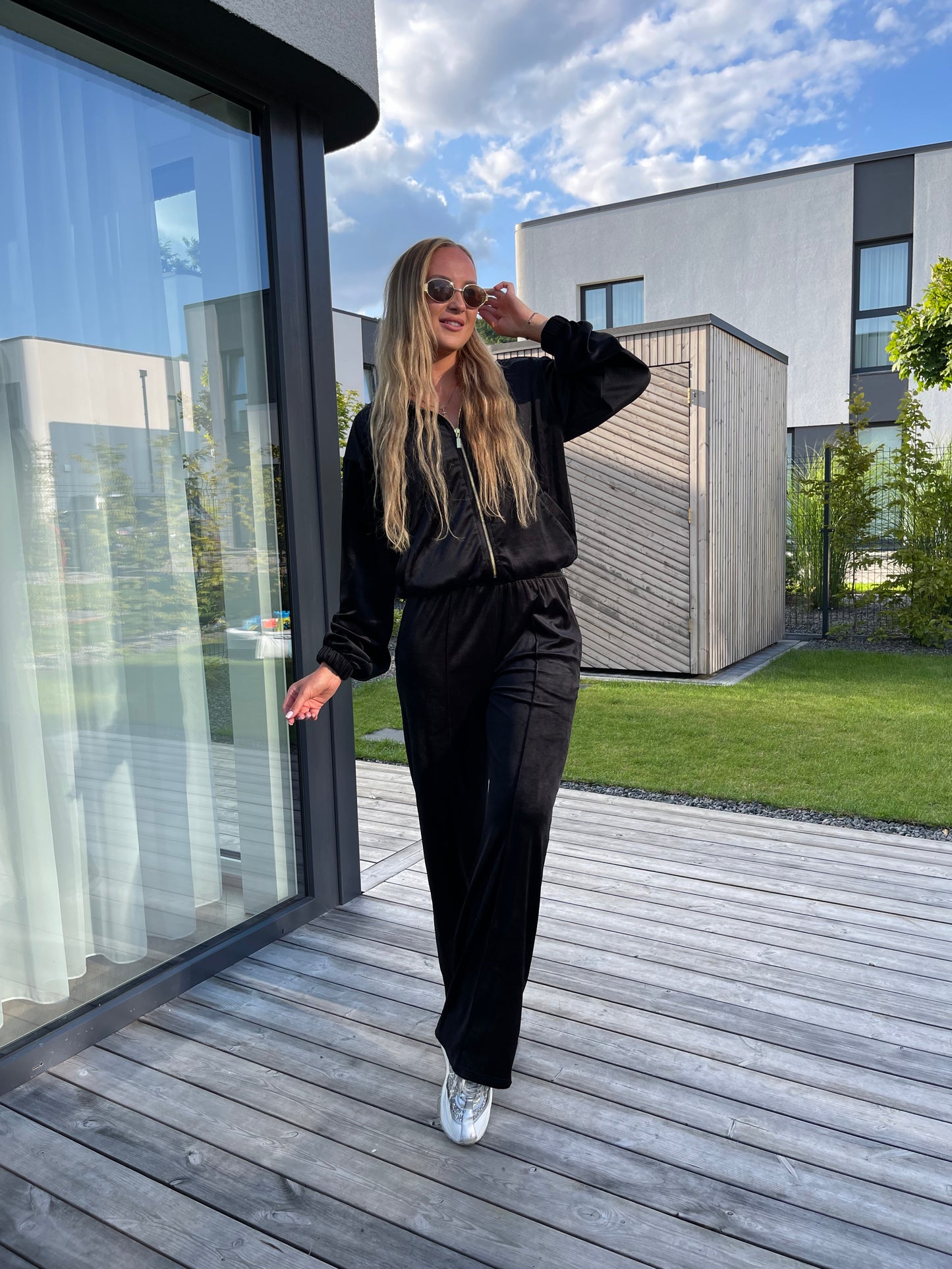 “Black” velour set