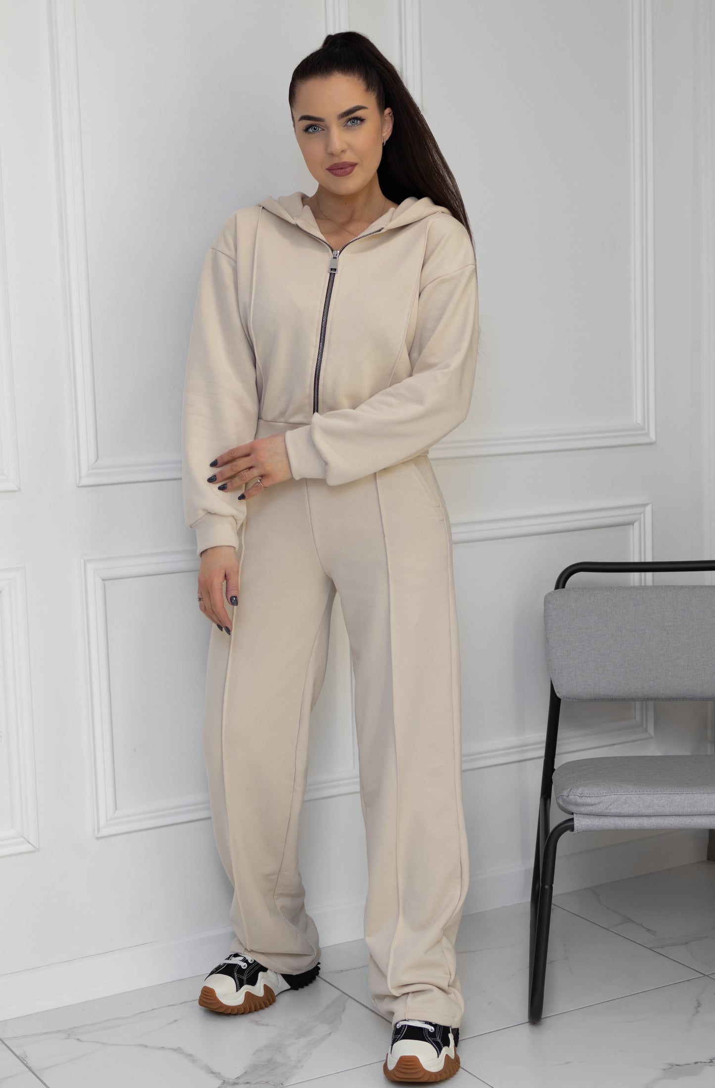Casual suit, without pockets “CREAM”